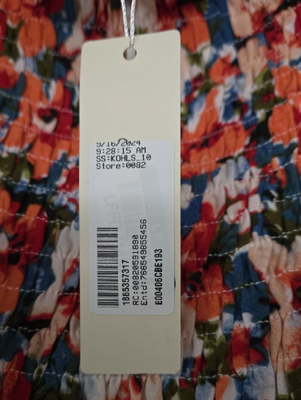 Kohl's Multicolor Floral Maxi Size 4X Dress with Red & Blue Accents - Picture 3 of 5